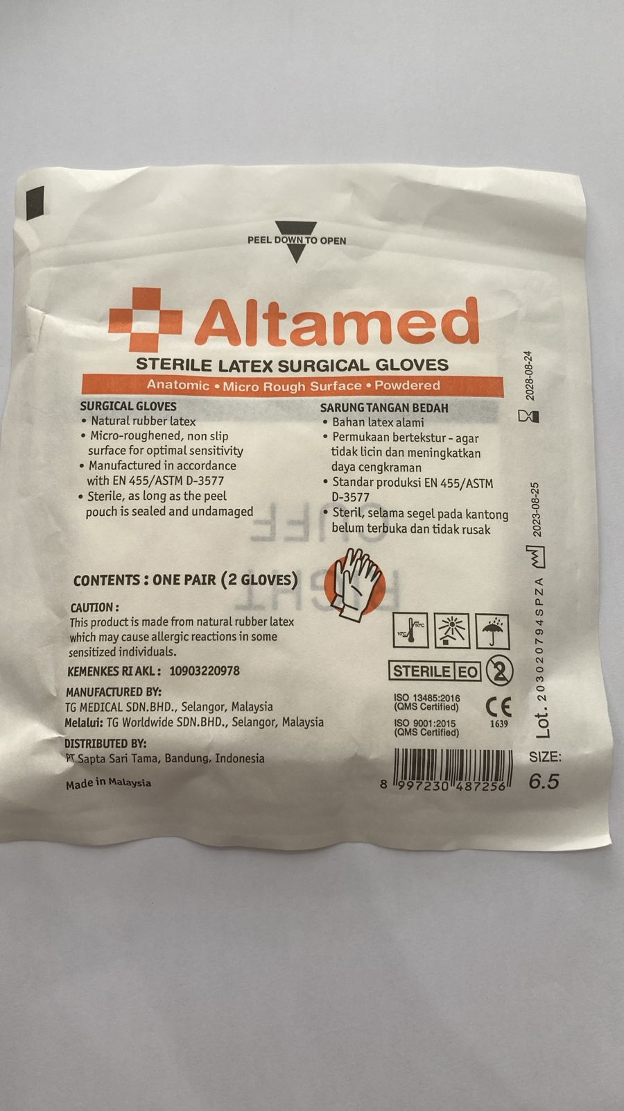 Handscoon Steril Size 6.5 (Pcs)