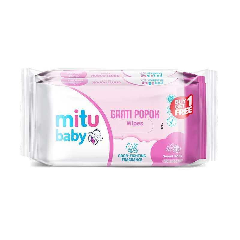 Mitu Baby Wipes Sweet Rose 50 sheets