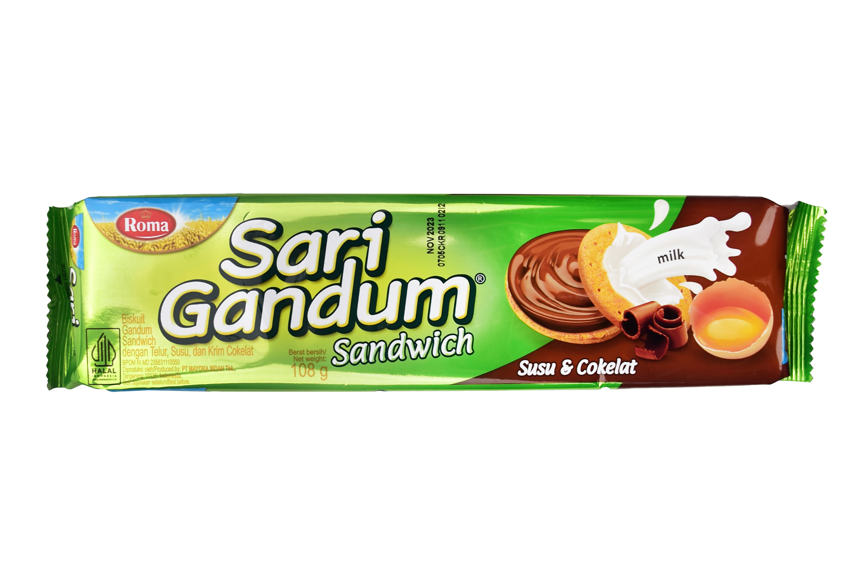 Roma Sari Gandum Chocolate 108g